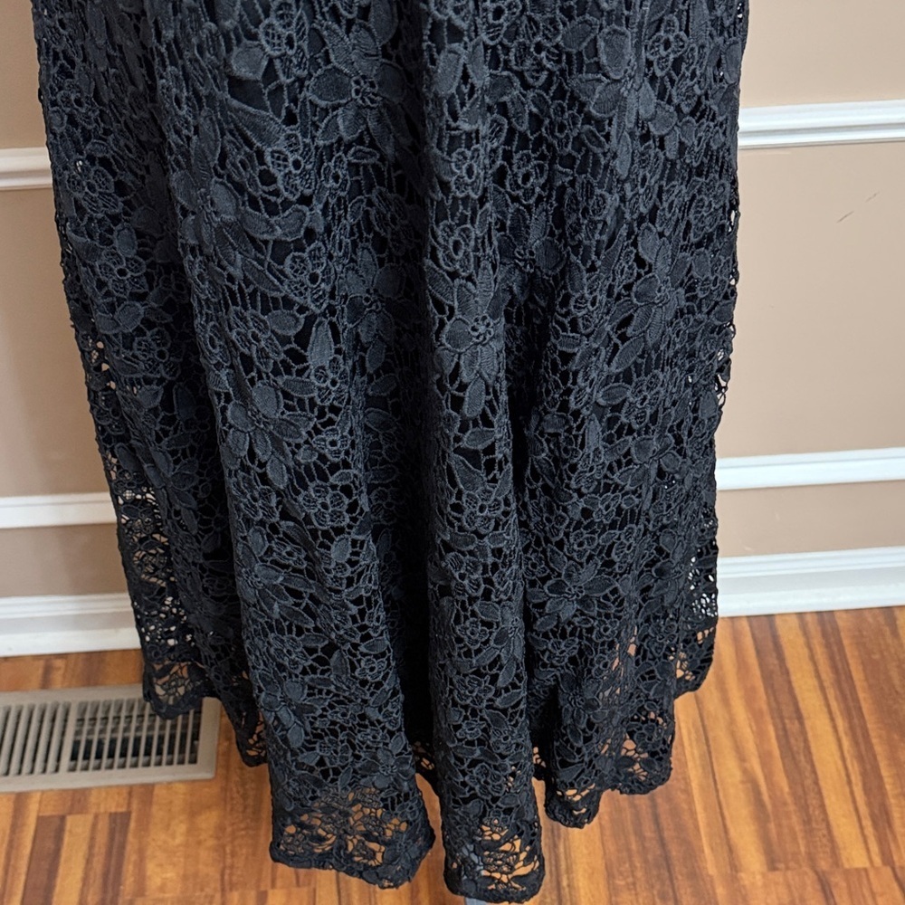 Just Me Black Lace Midi Dress - Picture 6 of 11